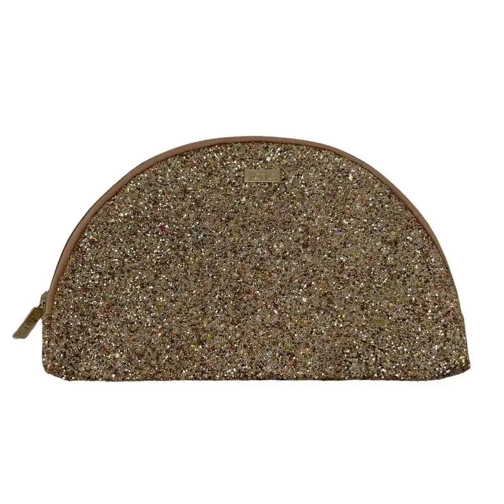 Tarte Cosmetic Bag Glitter Dome Confetti Glitter Makeup Bag Glam Zip Closure Bag